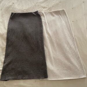 Zara Grey  and White Pencil Skirt Duo